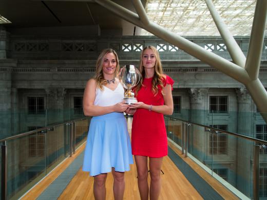 Babos and Mladenovic at the National Gallery (Jimmie48/WTA)