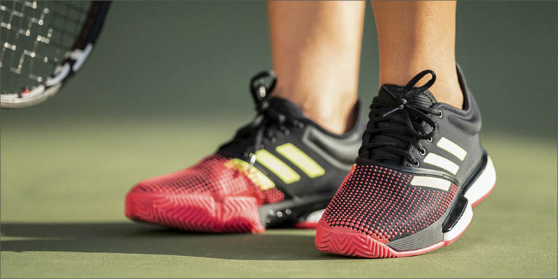 adidas SoleCourt Boost Tennis Shoes in Action