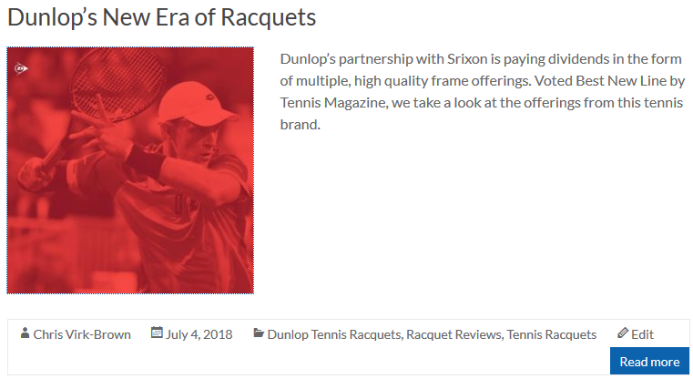 Dunlop's New Era of Racquets