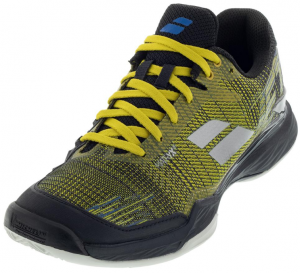 Babolat Men's Jet Mach II Clay Tennis Shoes in Dark Yellow and Black