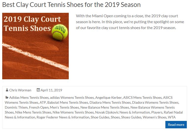 Best Clay Court Tennis Shoes for 2019 Season Thumbnail