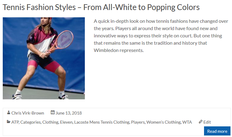 Tennis Fashion Styles - From All-White to Popping Colors