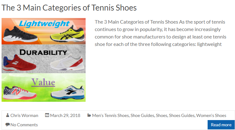 The 3 Main Categories of Tennis Shoes
