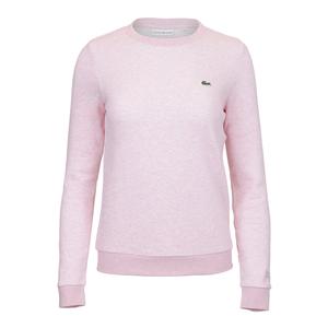 Lacoste Womens Fleece Long Sleeve Tennis Top Pink