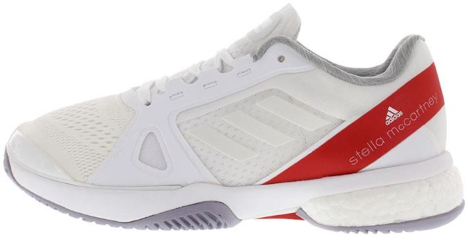 adidas Women's Stella McCartney Barricade Boost Tennis Shoes White and Callistos