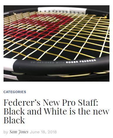 Federer's New Black and White Pro Staff Blog Thumbnail