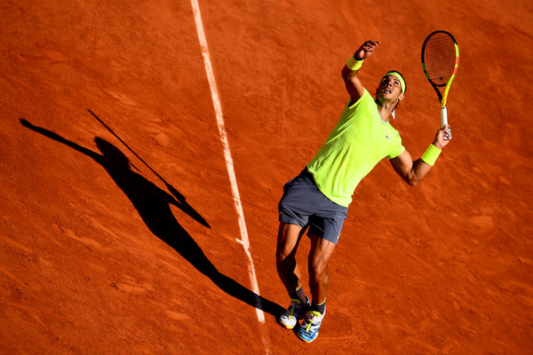 Nadal Serving at the French Open 2019