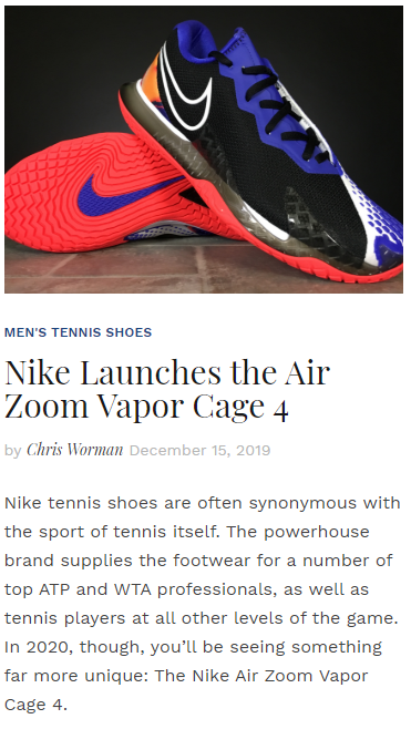 Nike Launches the Air Zoom Vapor Cage 4