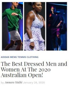 Best Dressed Players at the 2020 Australian Open
