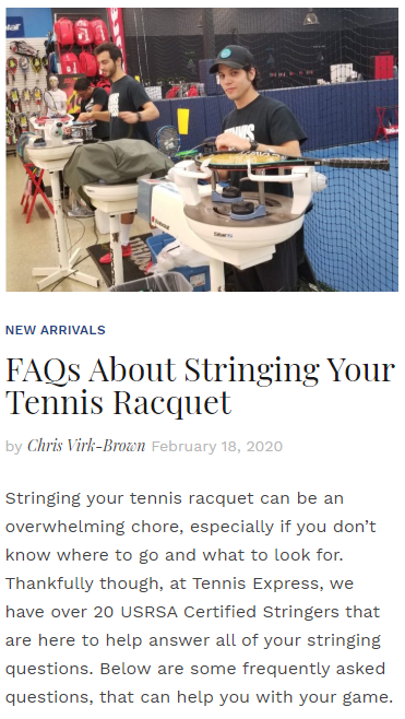 FAQs About Stringing Your Tennis Racquet