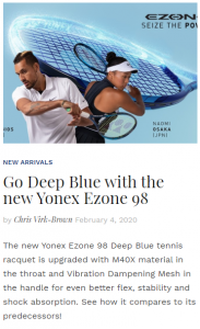 Go Deep Blue with the New Yonex Ezone 98