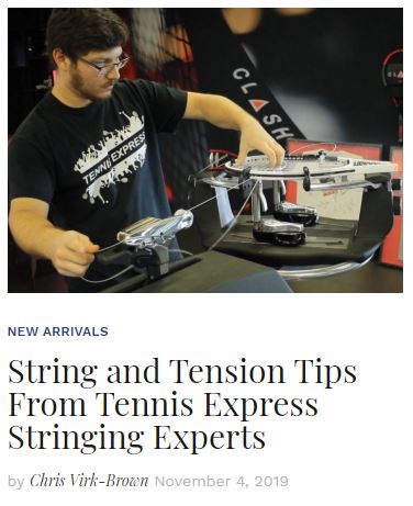 String and Tensions Tips from Tennis Express Stringing Experts blog