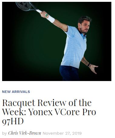 Yonex VCore Pro 97HD Tennis Racquet Review Blog Snippet