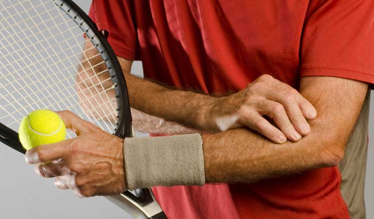 man with tennis elbow