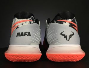 Rafael Nadal's Asteroid Vapor Cage 4 Tennis Shoes Heel