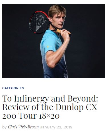 Dunlop CX 200 Tour 18x20 Review blog