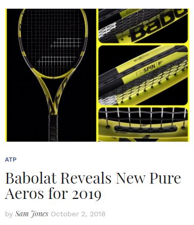 Babolat Reveals their New Pure Aeros for 2019 Blog