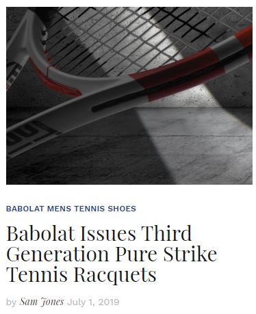 Babolat Issues 3rd Generation Pure Strike Tennis Racquets Blog