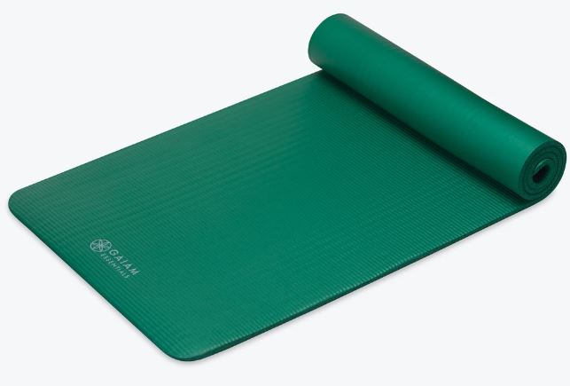 Gaiam Essentials Fitness Mat and Strap Green