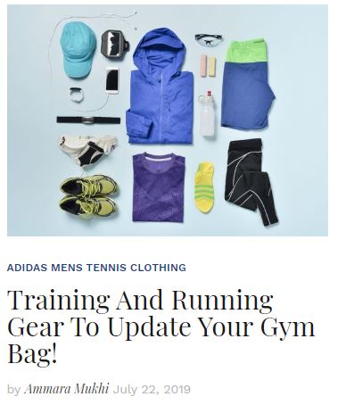 Training and Running Gear for your Gym Bag blog