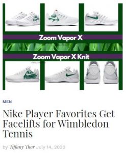 Nike Tennis Shoes for London 2020 blog