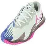 Nike Women's Vapor Cage 4 Tennis Shoes in White and Laser Fucshia