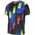 MENS COURT DRY PRINTED TENNIS TOP HYPER ROYAL AND WHITE